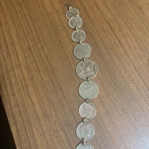Vintage Silver coin bracelet